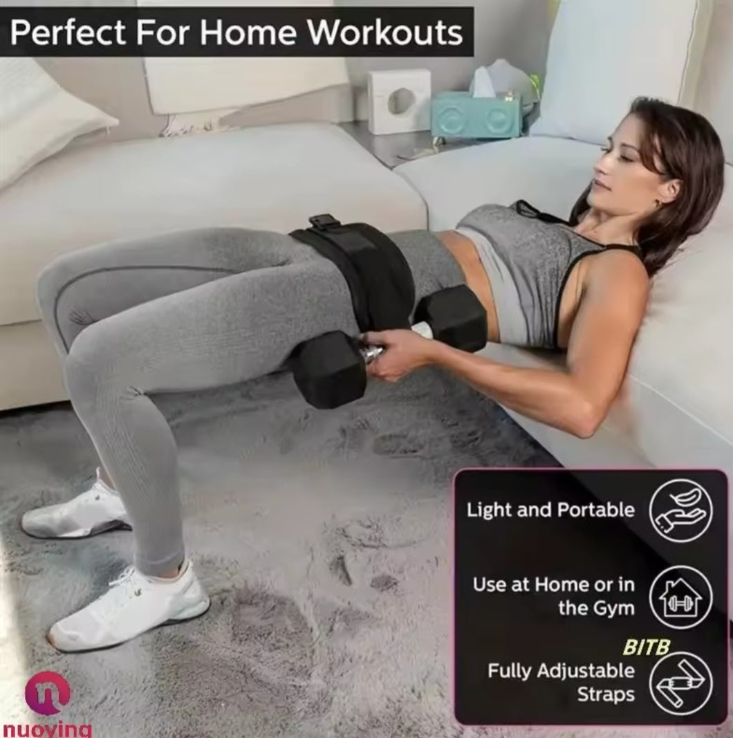 Cinturón Ajustable para Hip Thrust y Entrenamiento de Glúteos con Mancuernas – Envío en 3 Días
