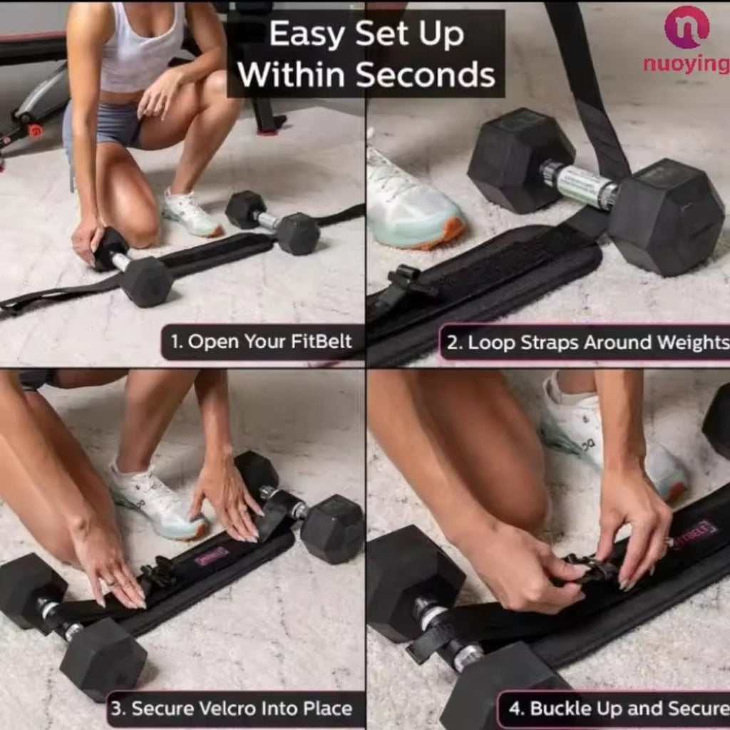 Cinturón Ajustable para Hip Thrust y Entrenamiento de Glúteos con Mancuernas – Envío en 3 Días