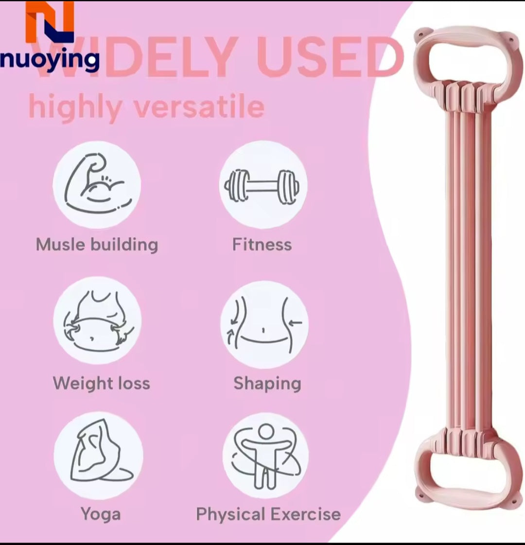 Banda Elástica de Yoga Ajustable con 6 Cuerdas | Entrenamiento en Casa | Envío en 2 Días 🚚